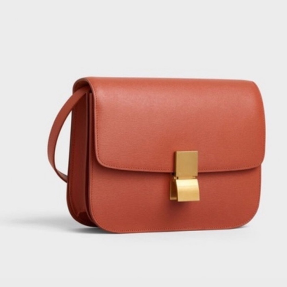 Celine Box Bag leather orange Bag